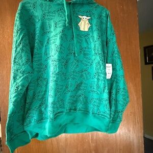Star Wars Green Hoodie with Baby Yoda Design